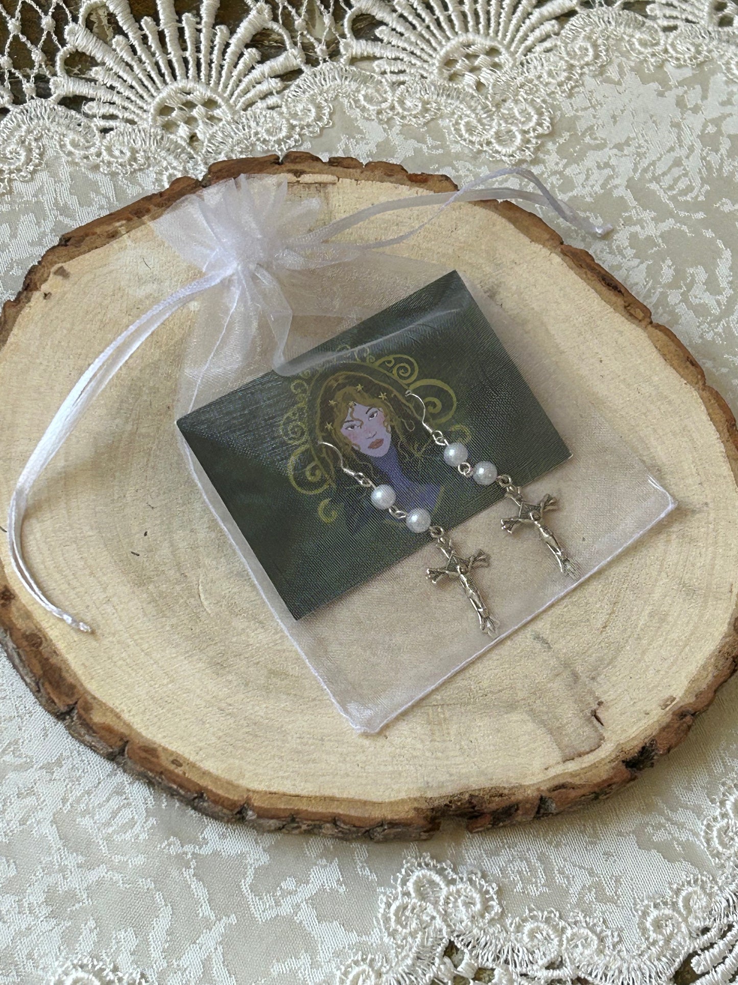 The Cross Drop Earrings🤍