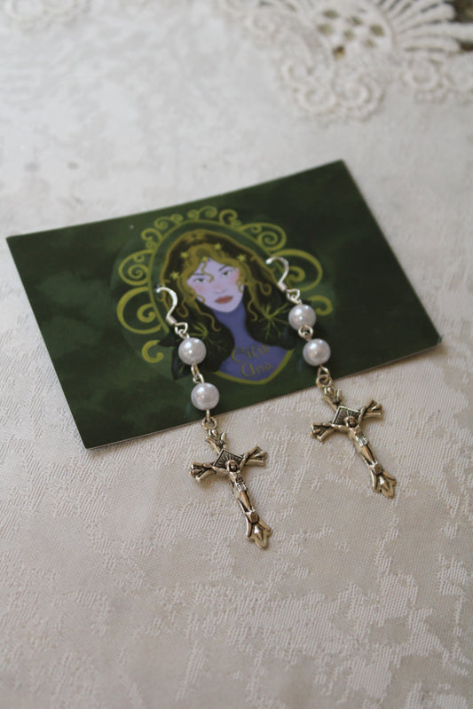 The Cross Drop Earrings🤍