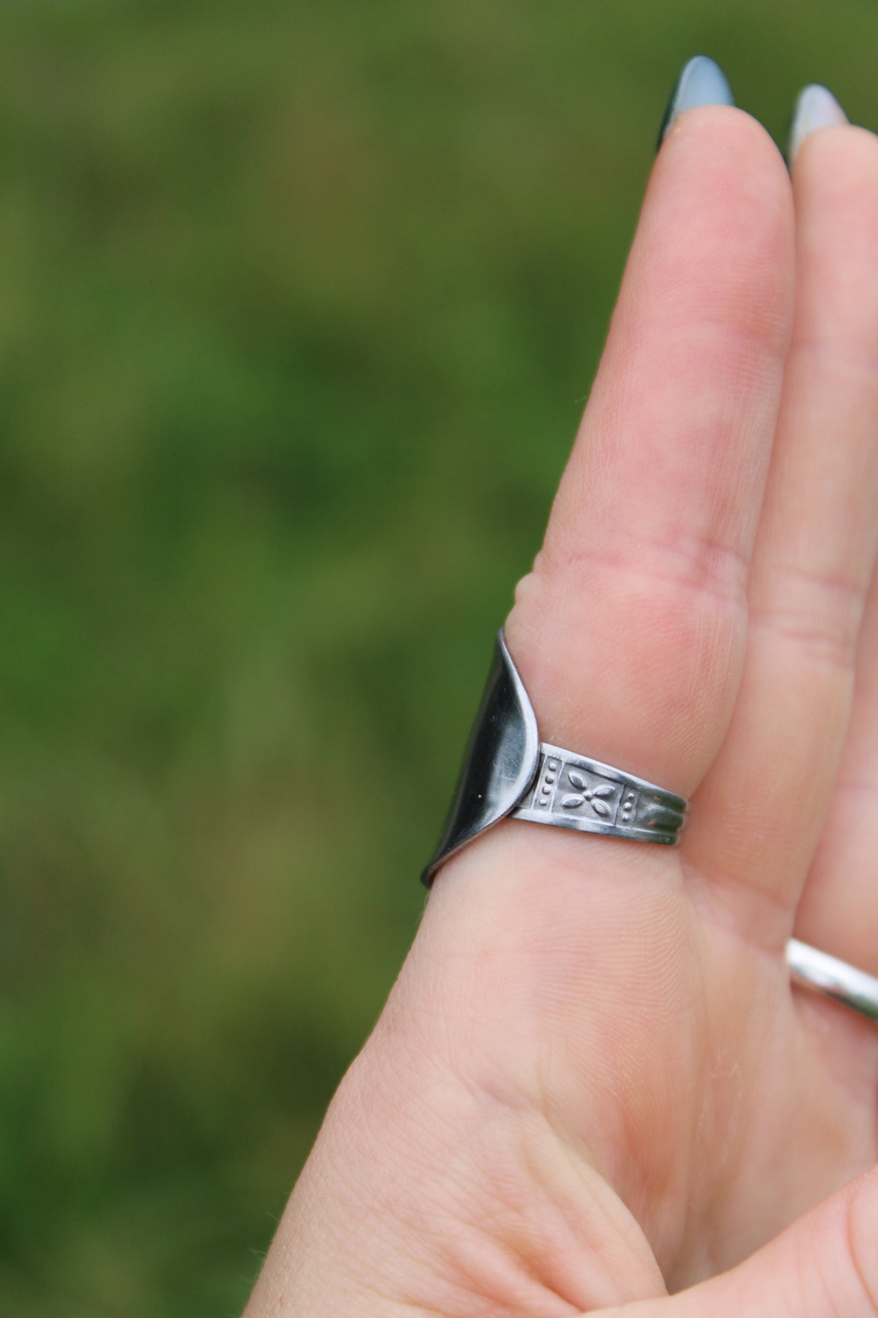 Spoon Ring with vintage detail